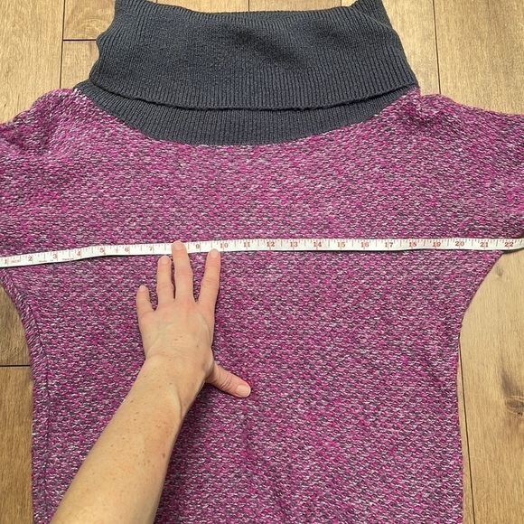 Pink Martini knit turtleneck sweater pullover pink gray 7/8 sleeves size M - Picture 4 of 11